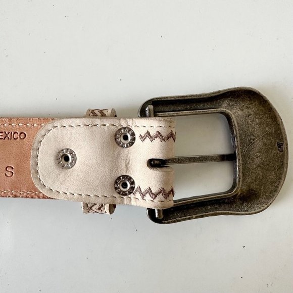 NEW Lane Boots LANDRUM Western Belt M Embroidery Bone Leather Southwest Cowboy - Picture 7 of 10